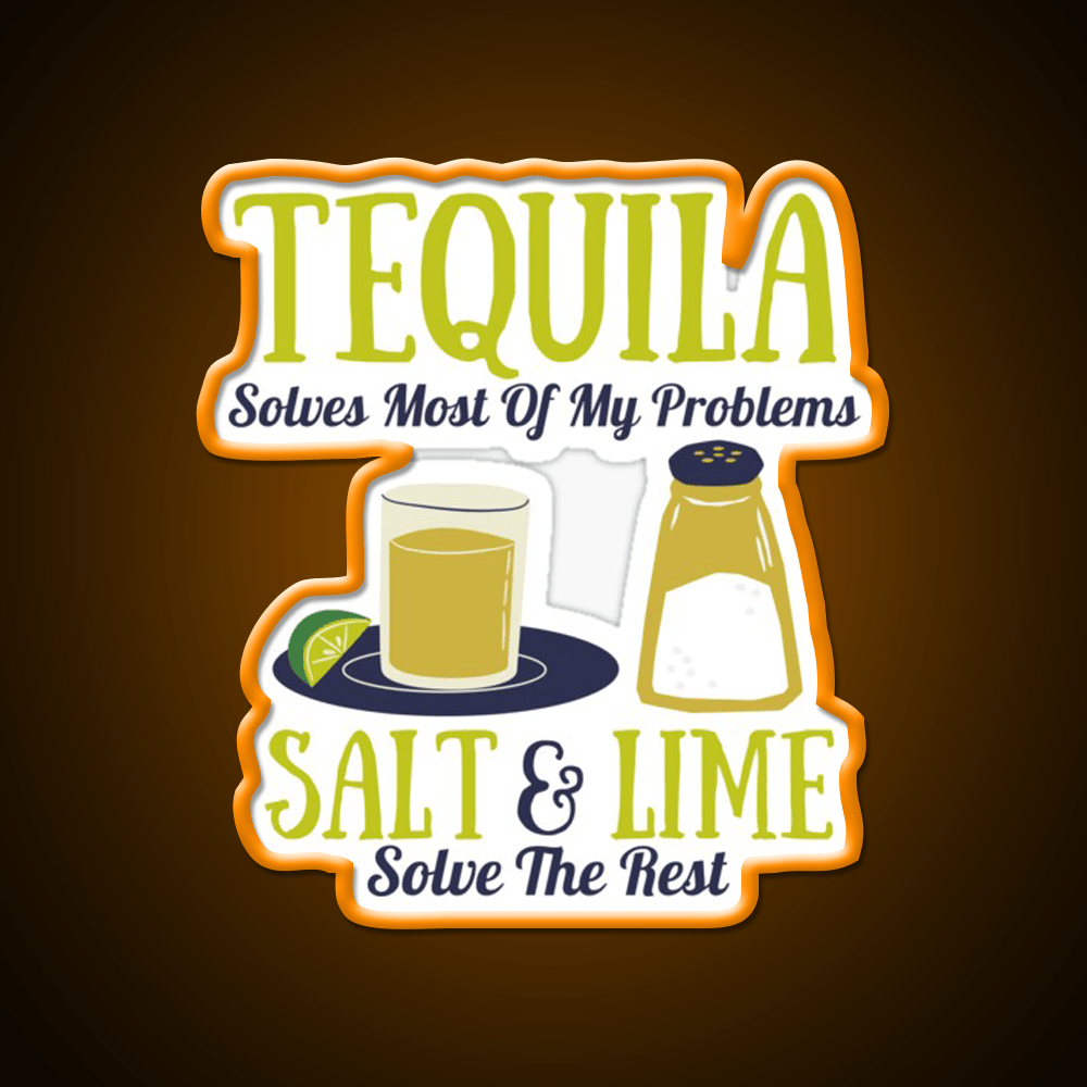 Tequila Lime And Salt Tequila Drinkers Party Drink Tequila Led Neon Sign Rgb Color - Shineneon