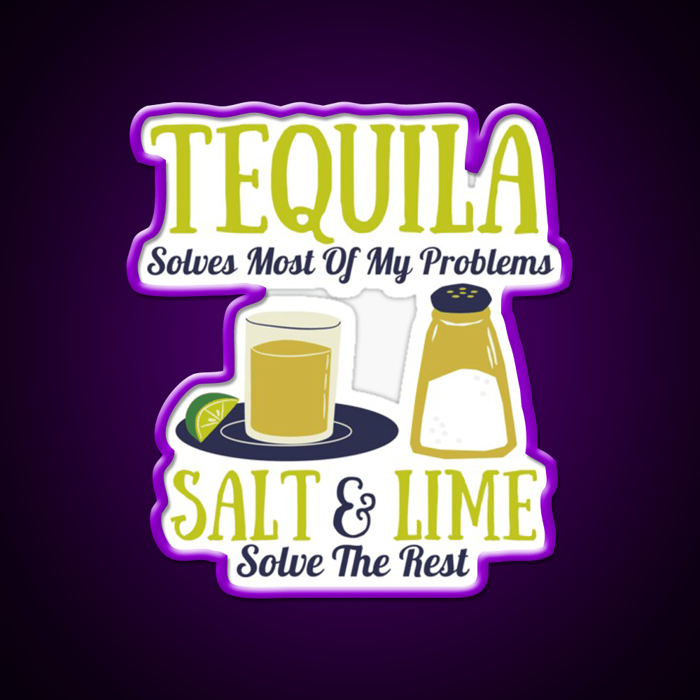 Tequila Lime And Salt Tequila Drinkers Party Drink Tequila Led Neon Sign Rgb Color - Shineneon