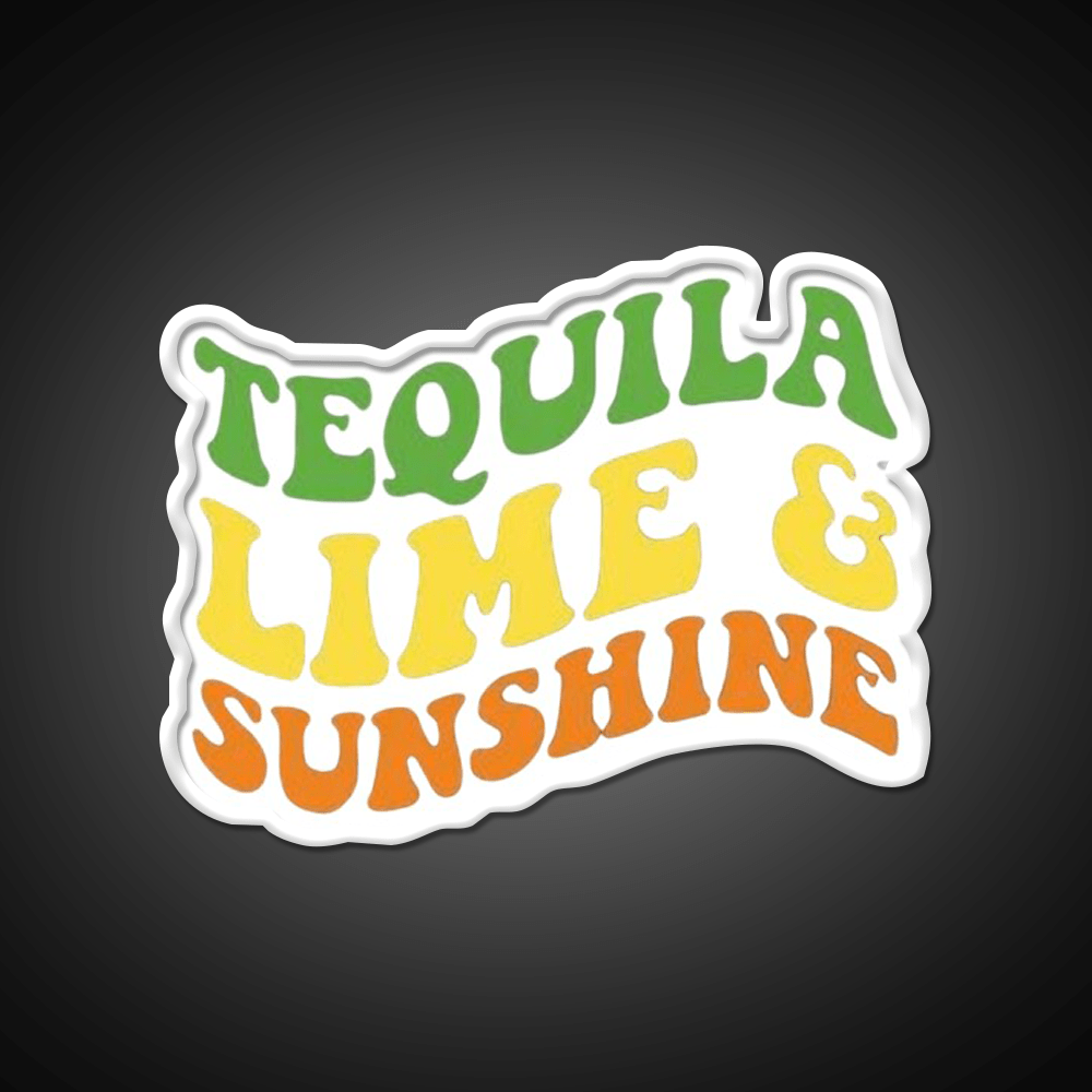 Tequila Lime And Sunshine Vacation Summer Party Drink Tequila Led Neon Sign Rgb Color - Shineneon