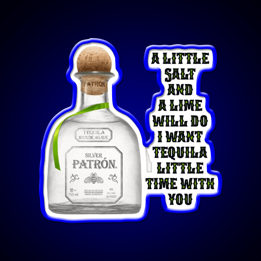 Tequila Little Time 2 Party Drink Tequila Led Neon Sign Rgb Color - Shineneon