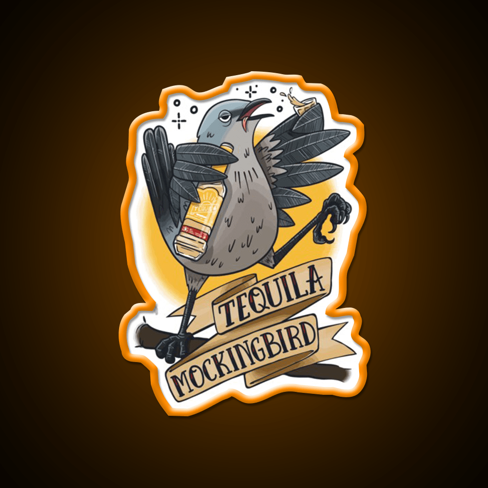 Tequila Mockingbird Party Drink Tequila Led Neon Sign Bar Led Sign Rgb Color - Shineneon