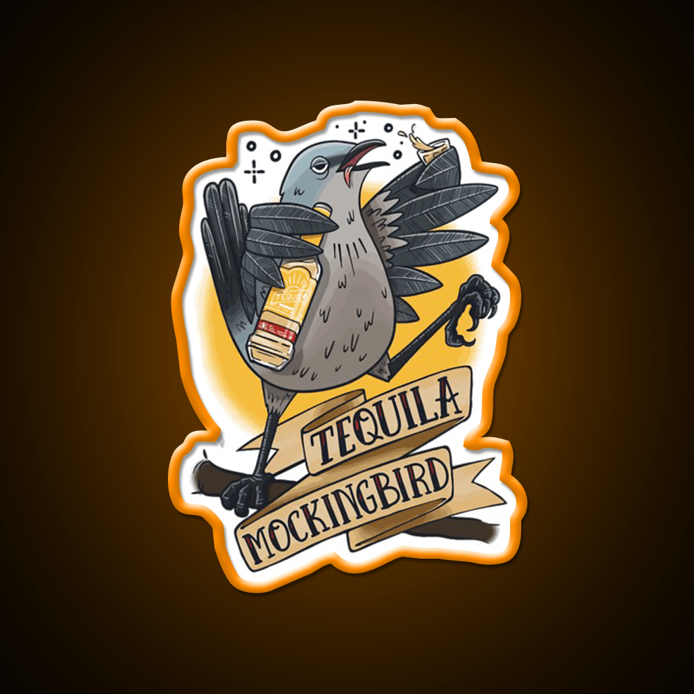 Tequila Mockingbird Party Drink Tequila Led Neon Sign Rgb Color - Shineneon