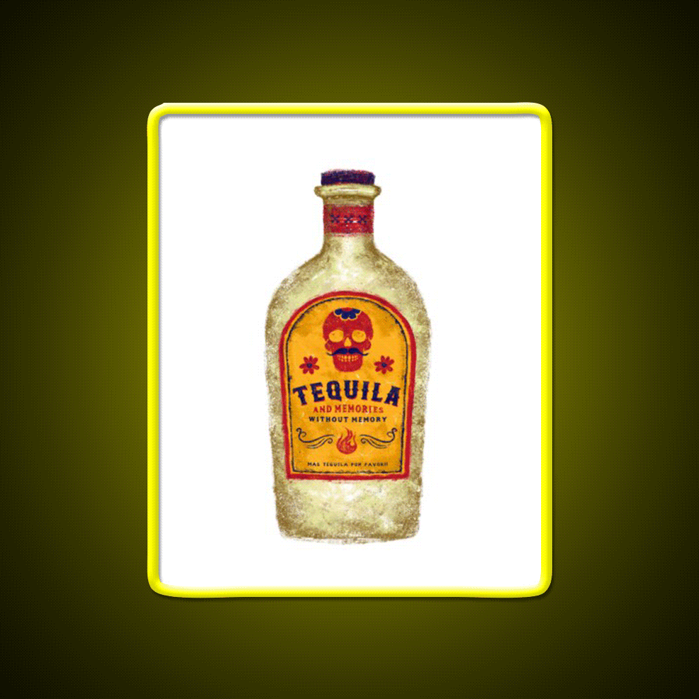 Tequila Party Drink Tequila Led Neon Sign Wall Light Rgb Color - Custom LED neon sign front view