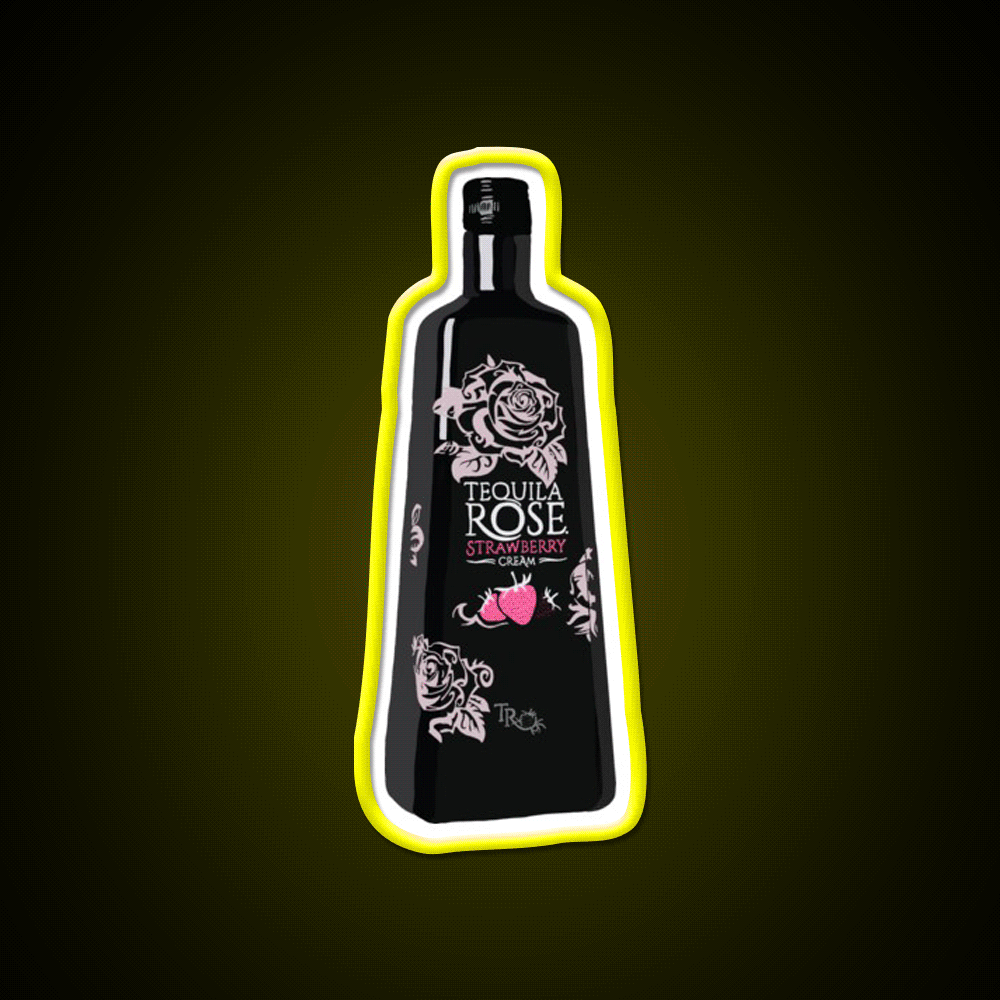 Tequila Rose Party Drink Tequila Led Neon Sign By Multimedia Rgb Color - Custom LED neon sign front view