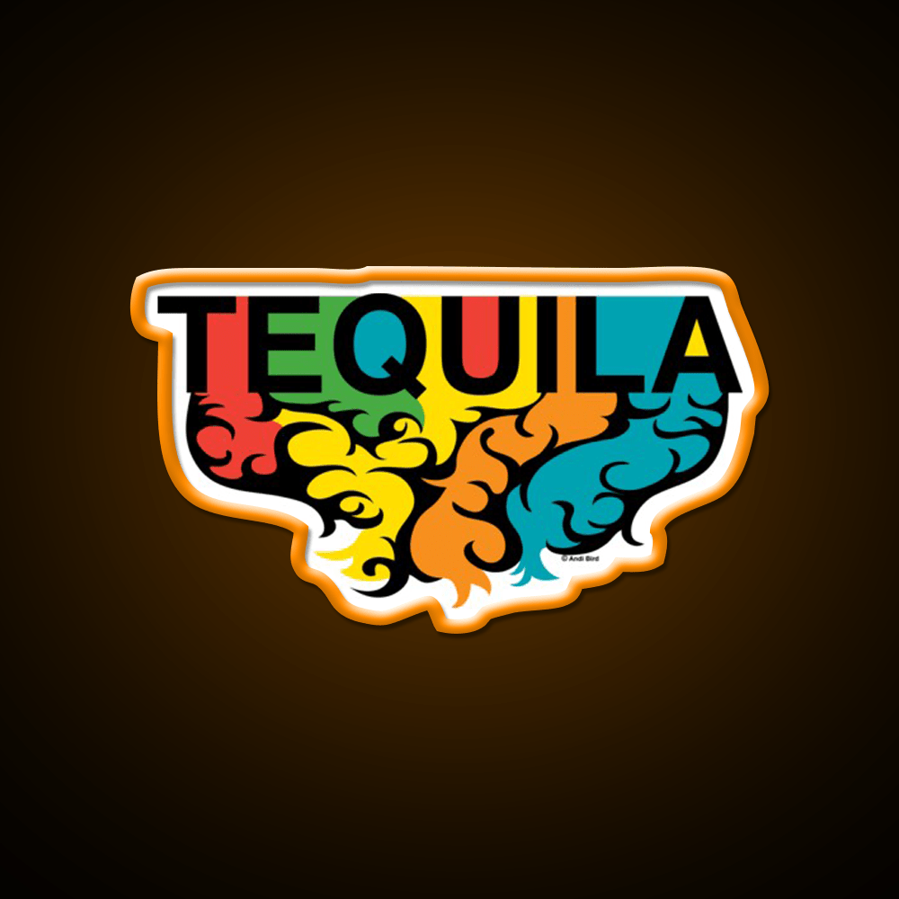 Tequila Rules Party Drink Tequila Led Neon Sign Rgb Color - Shineneon
