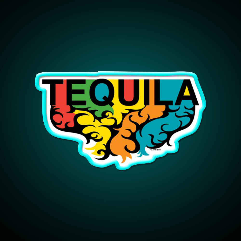 Tequila Rules Party Drink Tequila Led Neon Sign Rgb Color - Shineneon