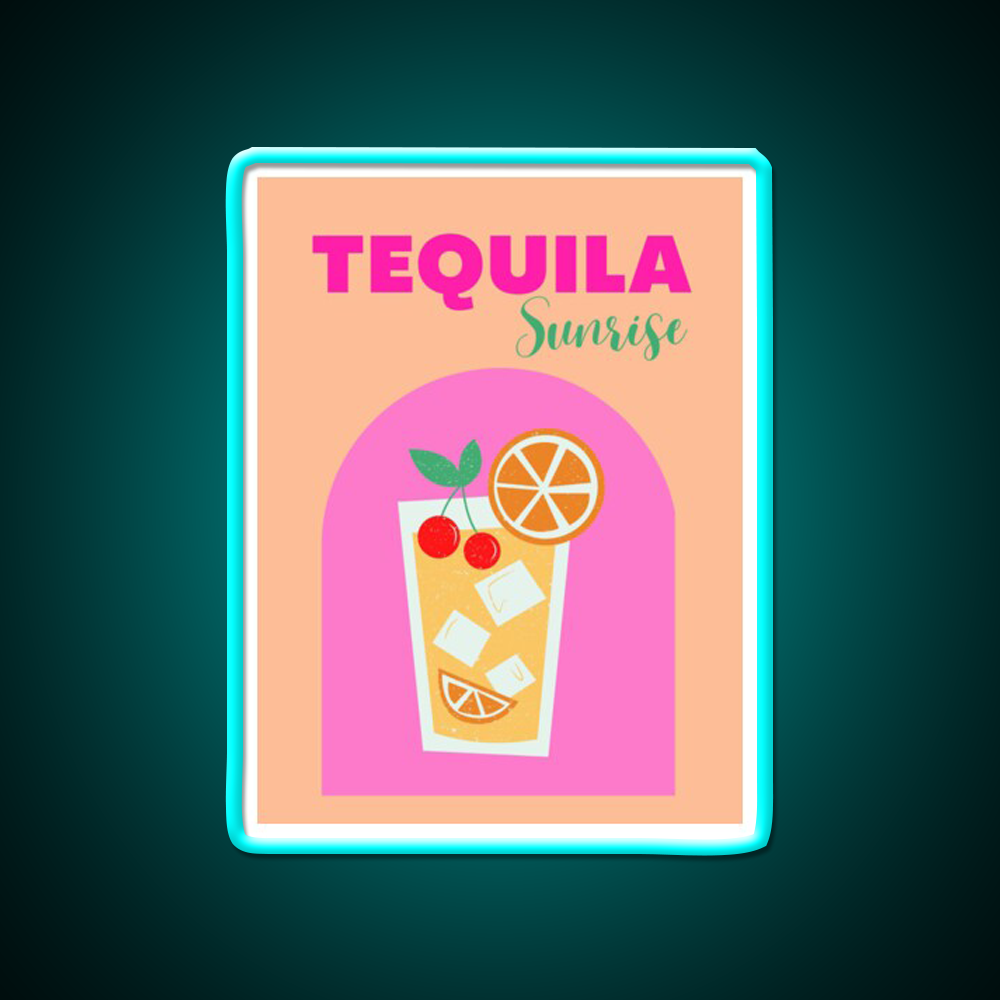 Tequila Sunrise Party Drink Tequila Led Neon Sign Rgb Color