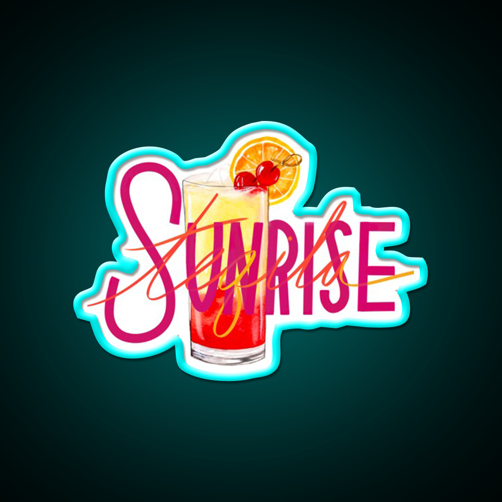 Tequila Sunrise Party Drink Tequila Led Neon Sign Bar Neon Sign Rgb Color