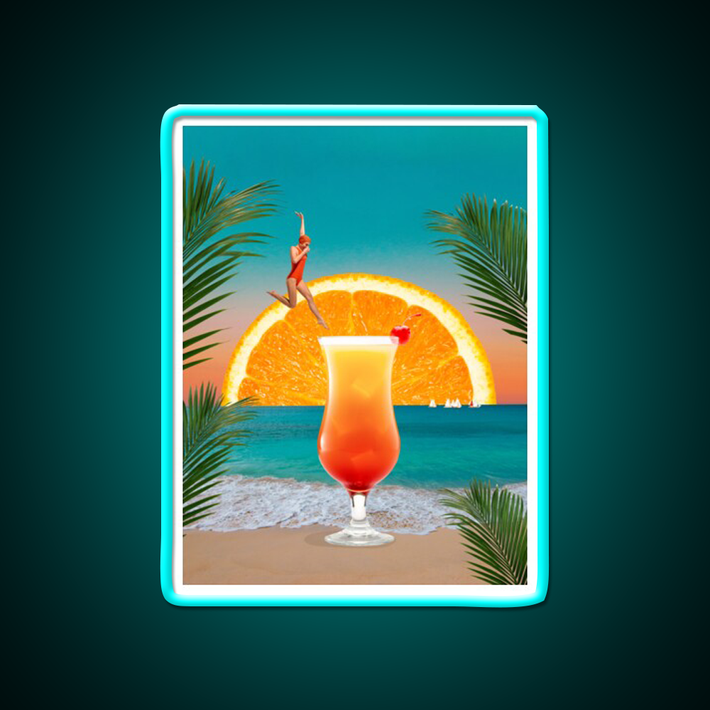 Tequila Sunrise Party Drink Tequila Led Neon Sign Bar Wall Art Sign Rgb Color