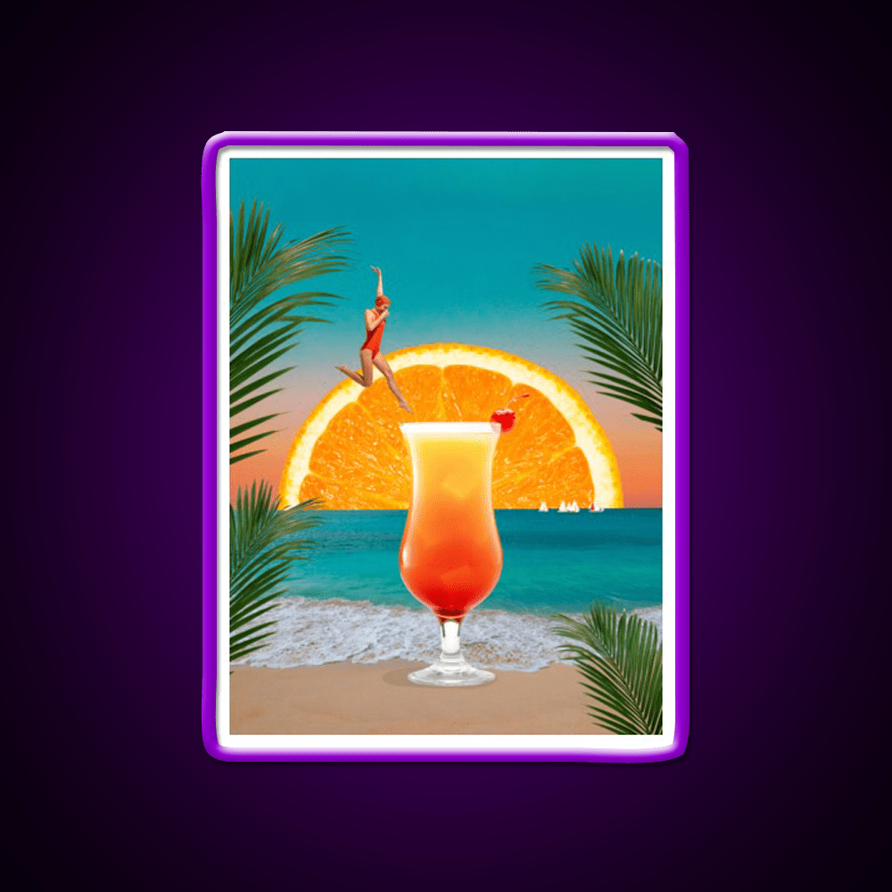 Tequila Sunrise Party Drink Tequila Led Neon Sign Bar Wall Art Sign Rgb Color - Shineneon