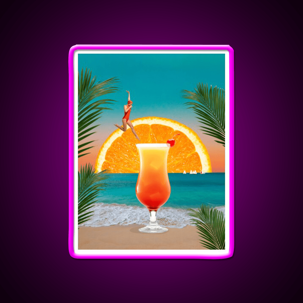 Tequila Sunrise Party Drink Tequila Led Neon Sign Bar Wall Art Sign Rgb Color - Shineneon