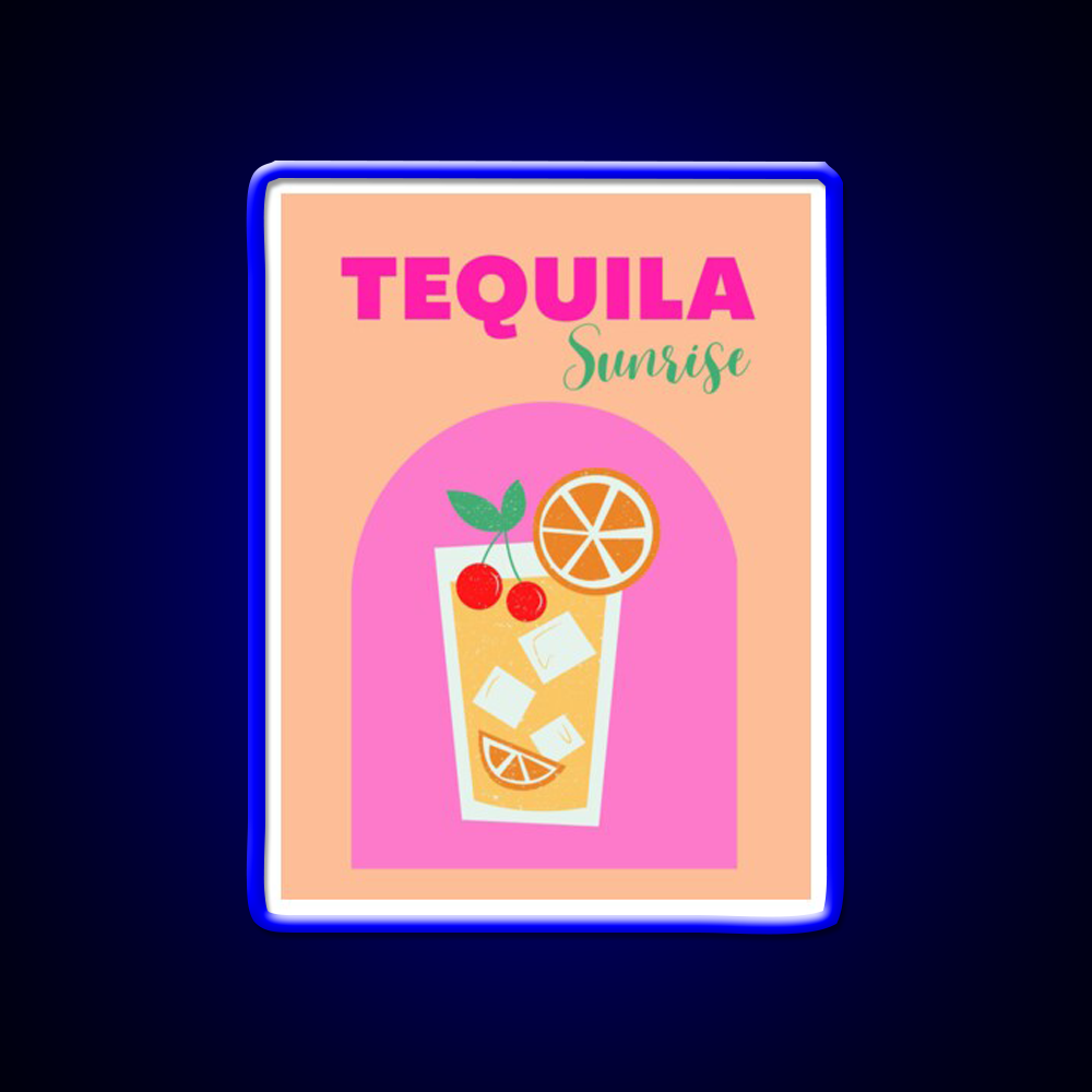 Tequila Sunrise Party Drink Tequila Led Neon Sign Rgb Color