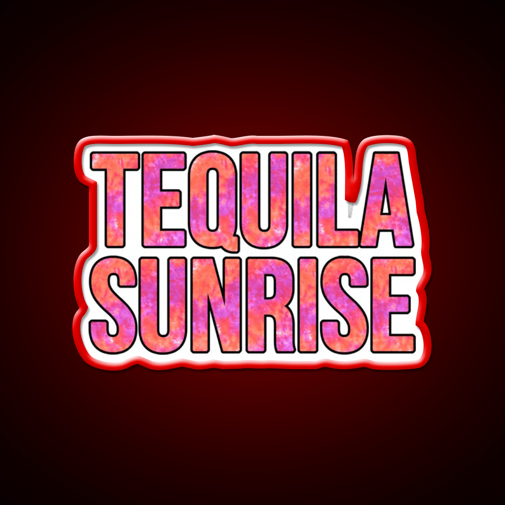Tequila Sunrise Party Drink Tequila Led Neon Sign Cocktail Neon Sign Rgb Color - Shineneon