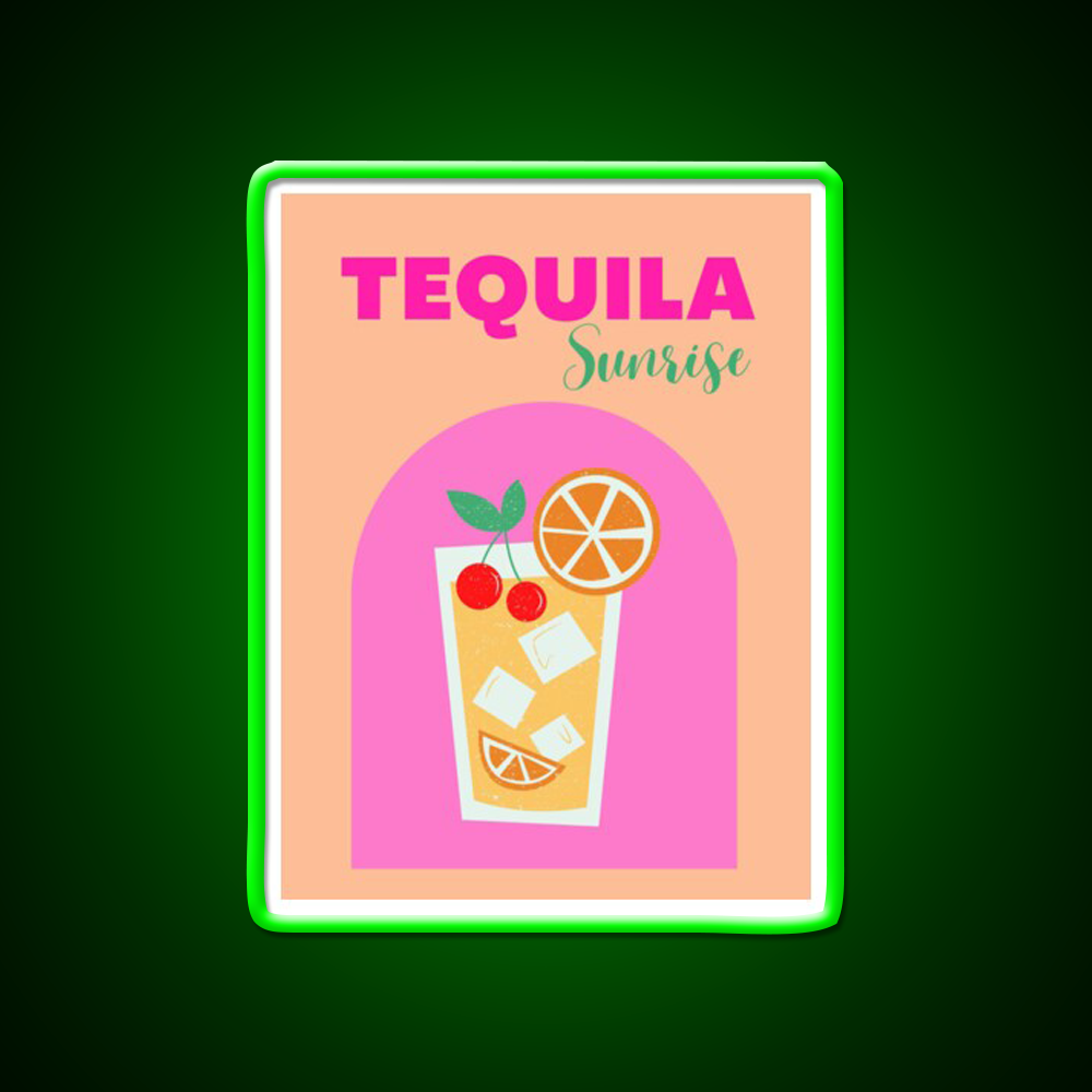 Tequila Sunrise Party Drink Tequila Led Neon Sign Rgb Color