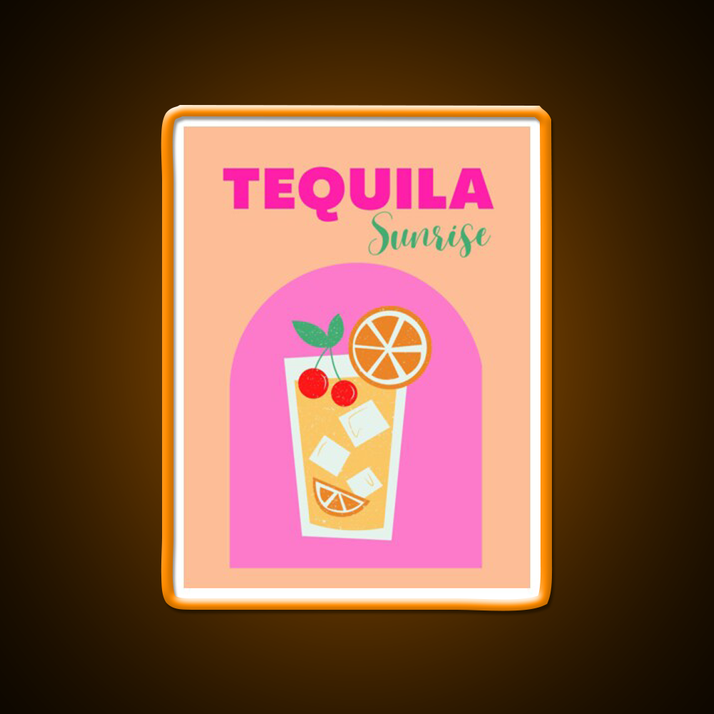 Tequila Sunrise Party Drink Tequila Led Neon Sign Rgb Color