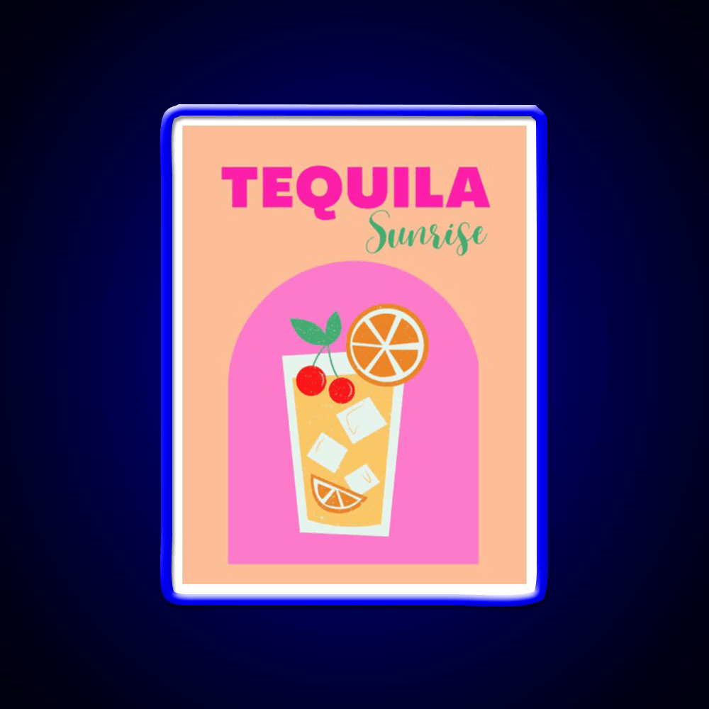 Tequila Sunrise Party Drink Tequila Led Neon Sign Rgb Color - Shineneon