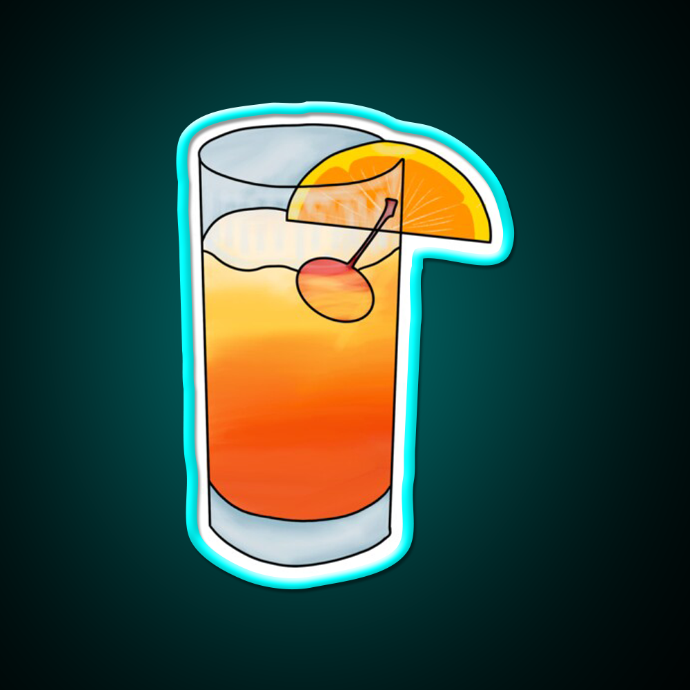 Tequila Sunrise Party Drink Tequila Led Neon Sign Wall Art Rgb Color