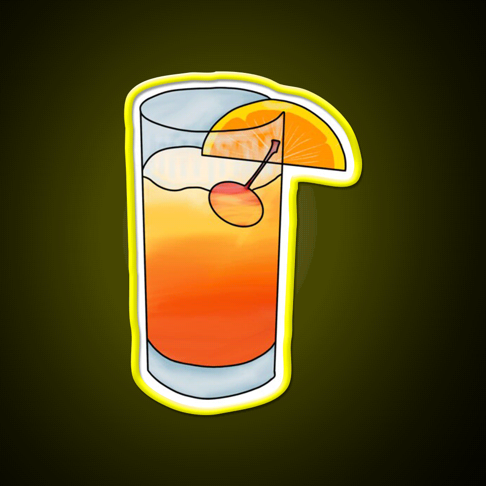 Tequila Sunrise Party Drink Tequila Led Neon Sign Wall Art Rgb Color