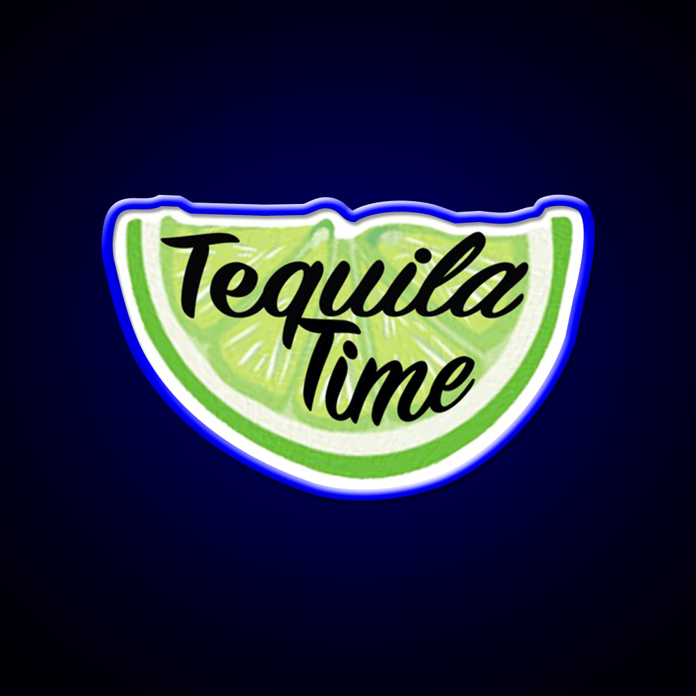 Tequila Time Lime Slice Party Drink Tequila Led Neon Sign Rgb Color - Shineneon
