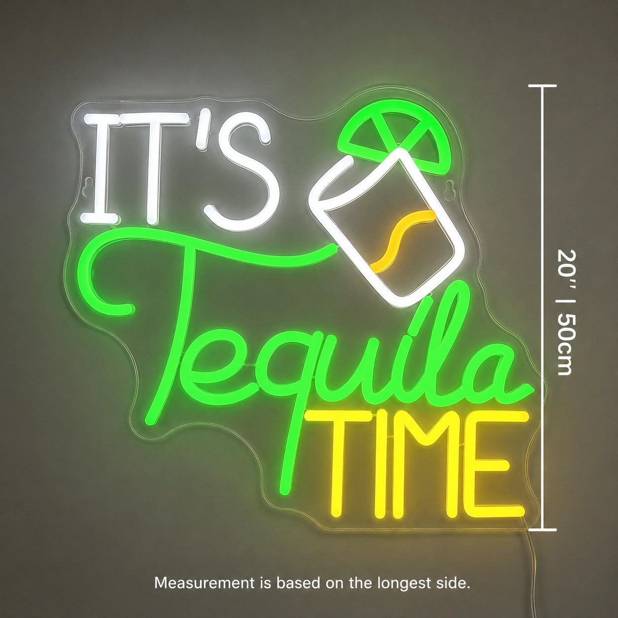 Tequila Time Neon Sign LED Neon Sign size image