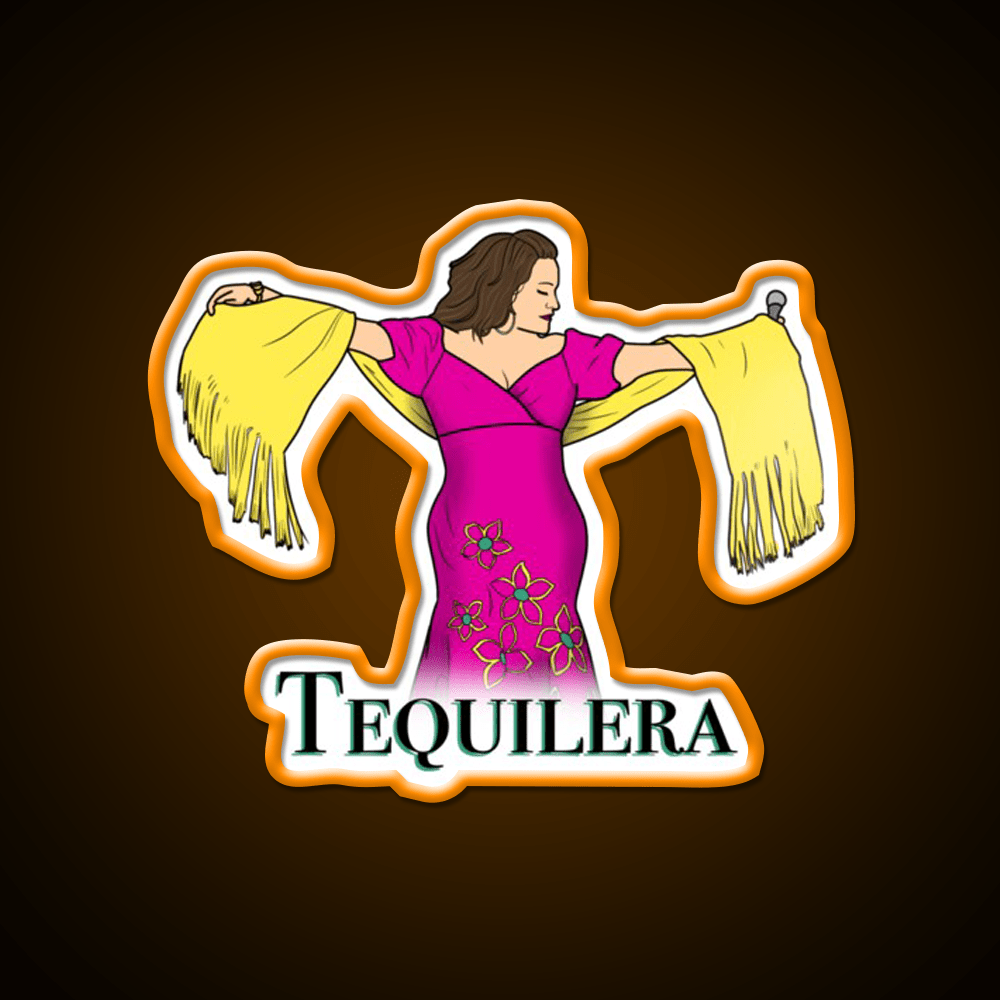 Tequilera Party Drink Tequila Led Neon Sign Rgb Color - Shineneon