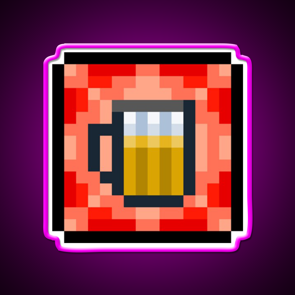 Terraria Beer Debuff Beer Bar Decor Led Neon Sign Rgb Color