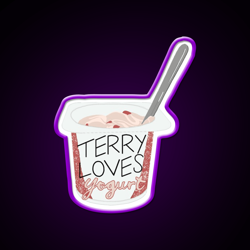 Terry Loves Yogurt Snack Food Led Neon Sign Rgb Color - Shineneon