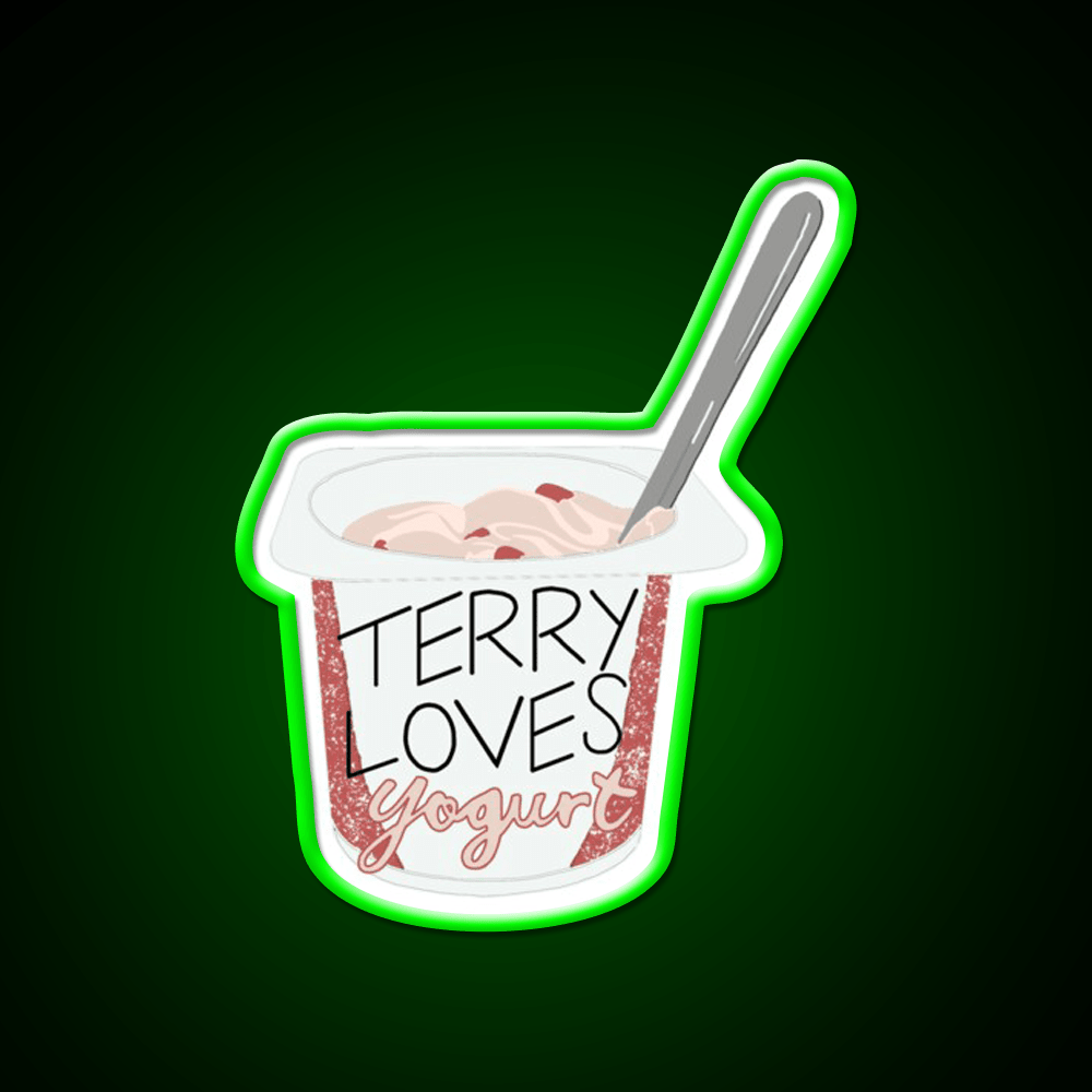 Terry Loves Yogurt Snack Food Led Neon Sign Rgb Color - Shineneon