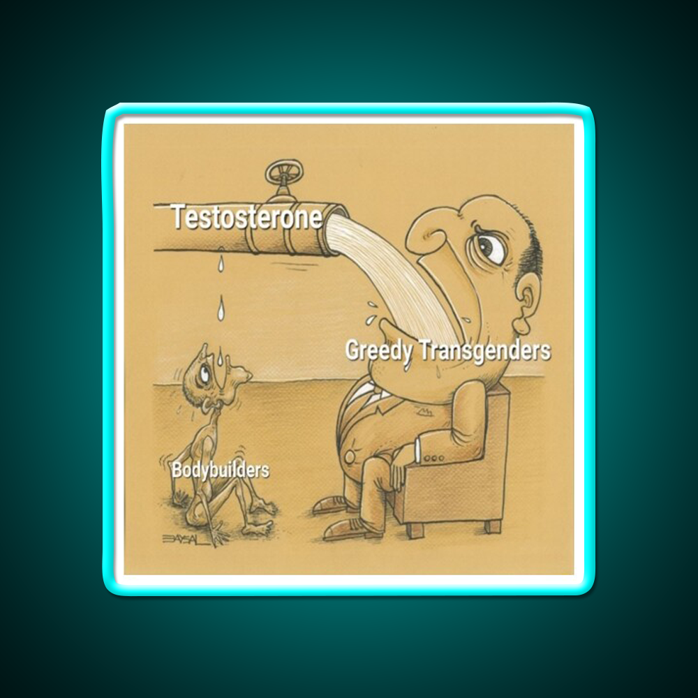 Testosterone Transgenders And Bodybuilders Gym Fitness Led Neon Sign Rgb Color