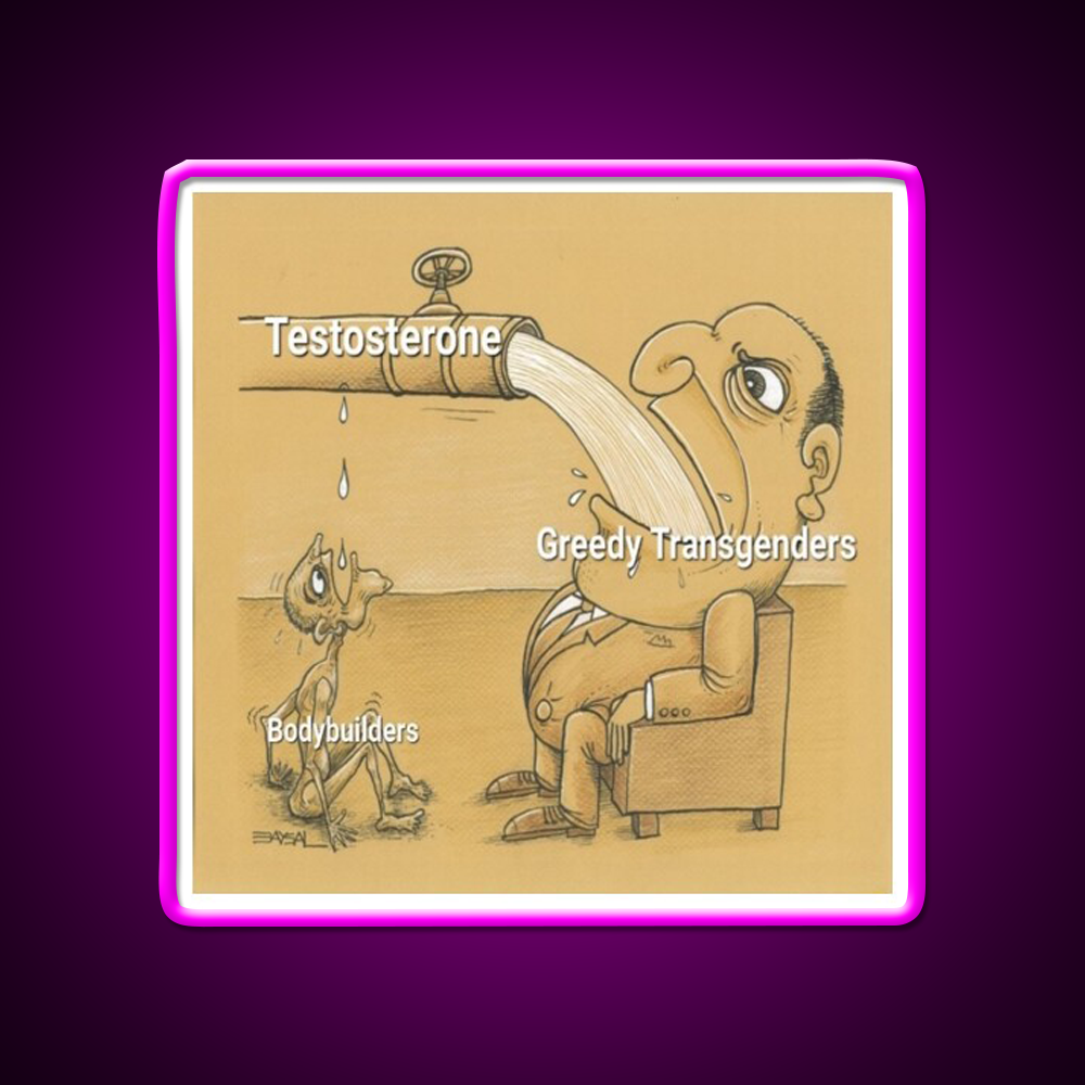 Testosterone Transgenders And Bodybuilders Gym Fitness Led Neon Sign Rgb Color