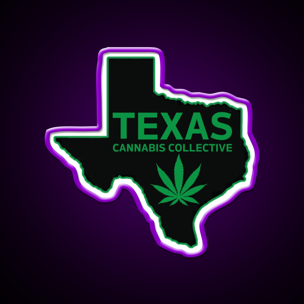 Texas Collective Hemp Inspired Green Leaf Led Neon Sign Rgb Color - LED neon sign view 9