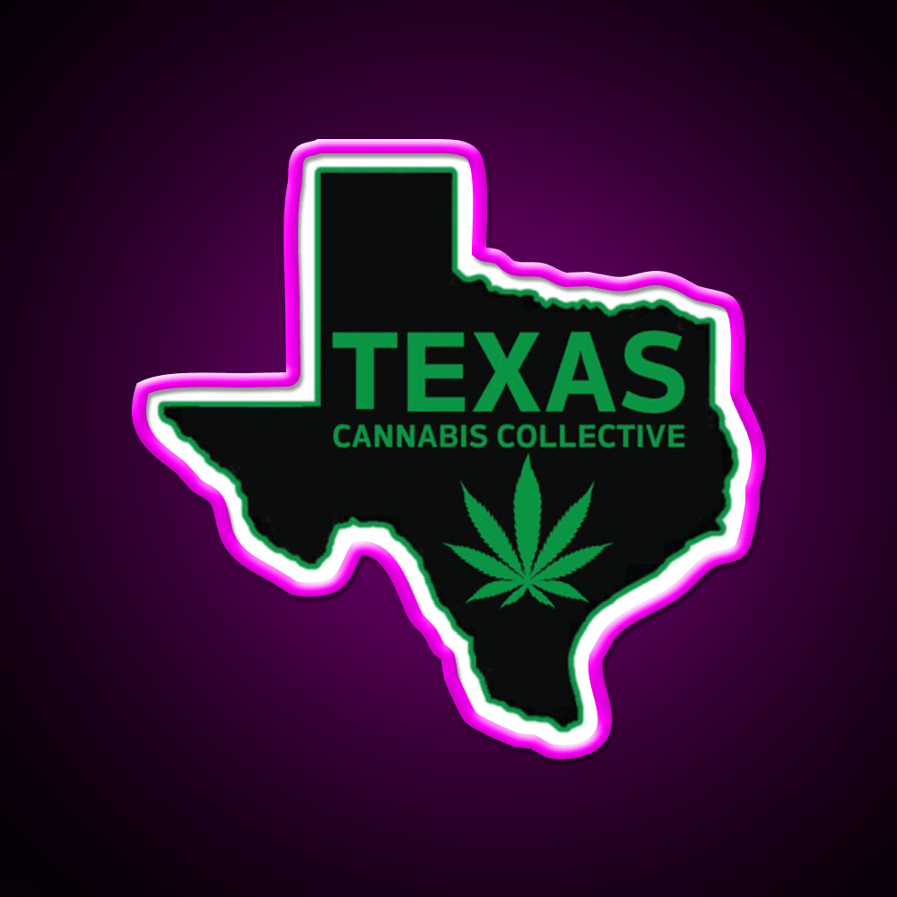 Texas Collective Hemp Inspired Green Leaf Led Neon Sign Rgb Color - Shineneon