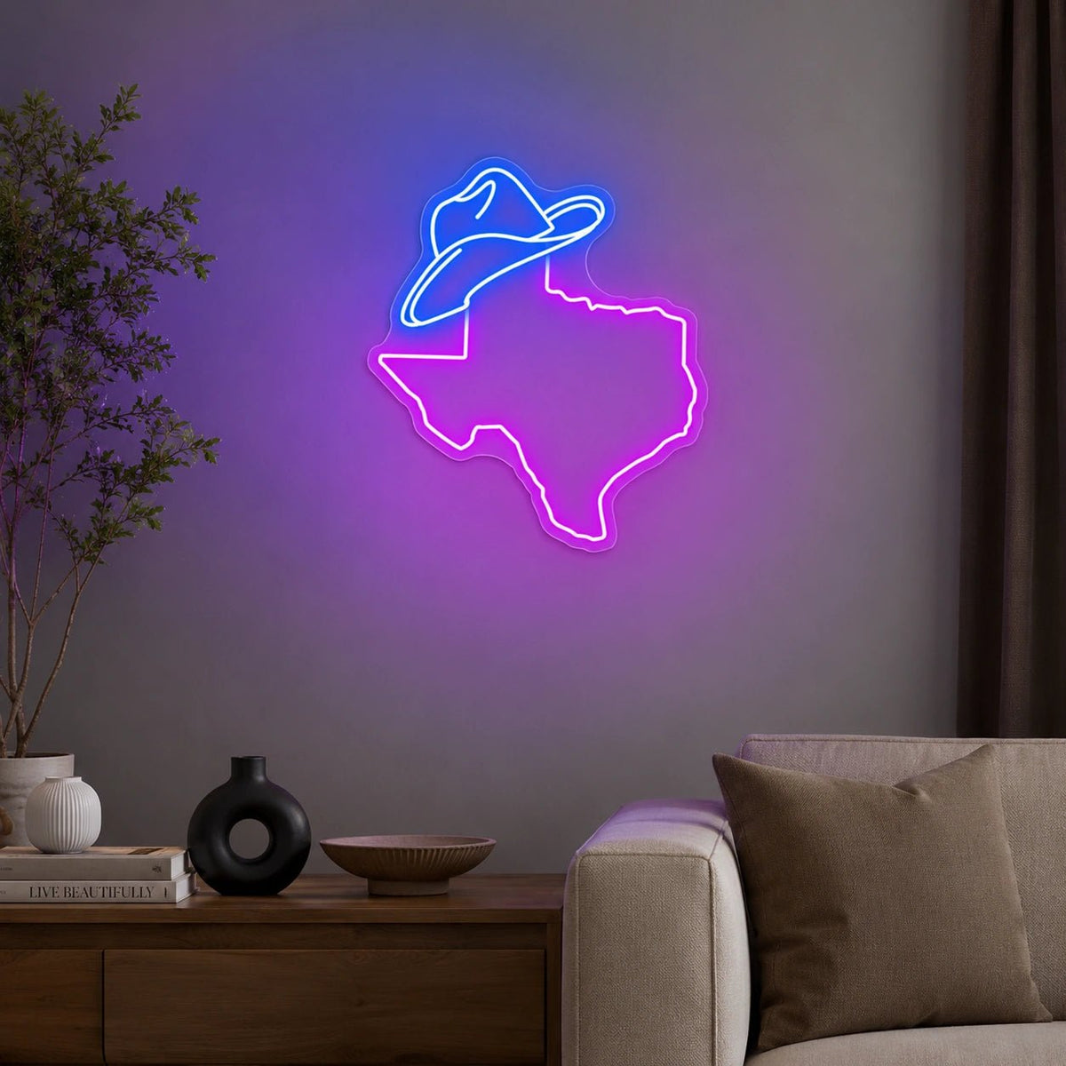 Texas Cowboy Hat LED Neon Sign - Shineneon