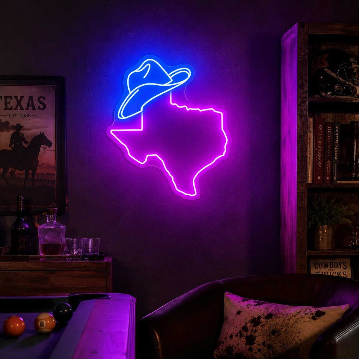 Texas Cowboy Hat LED Neon Sign - Shineneon