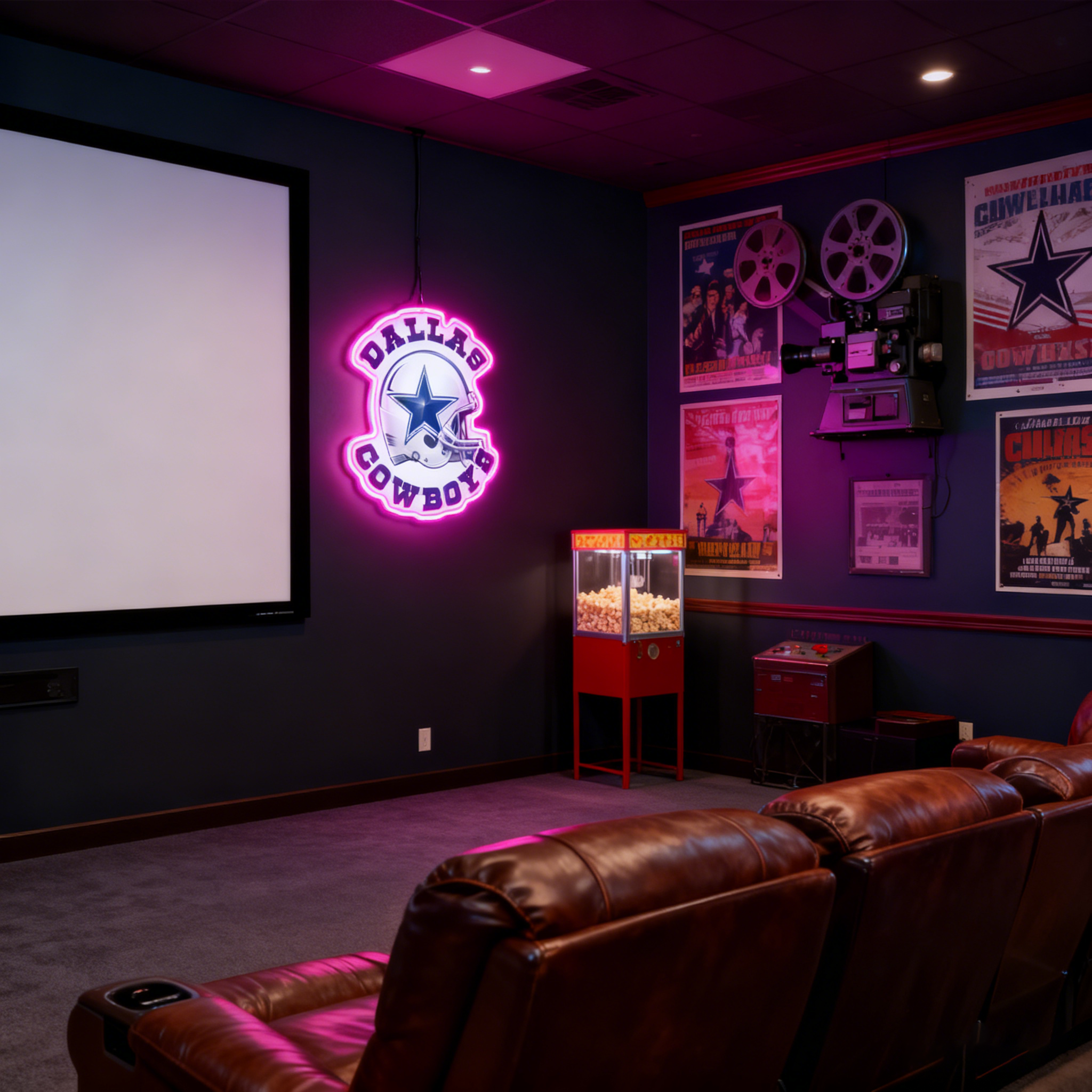 Texas Football Star LED Neon Sign USB Game Day Light for Man Cave