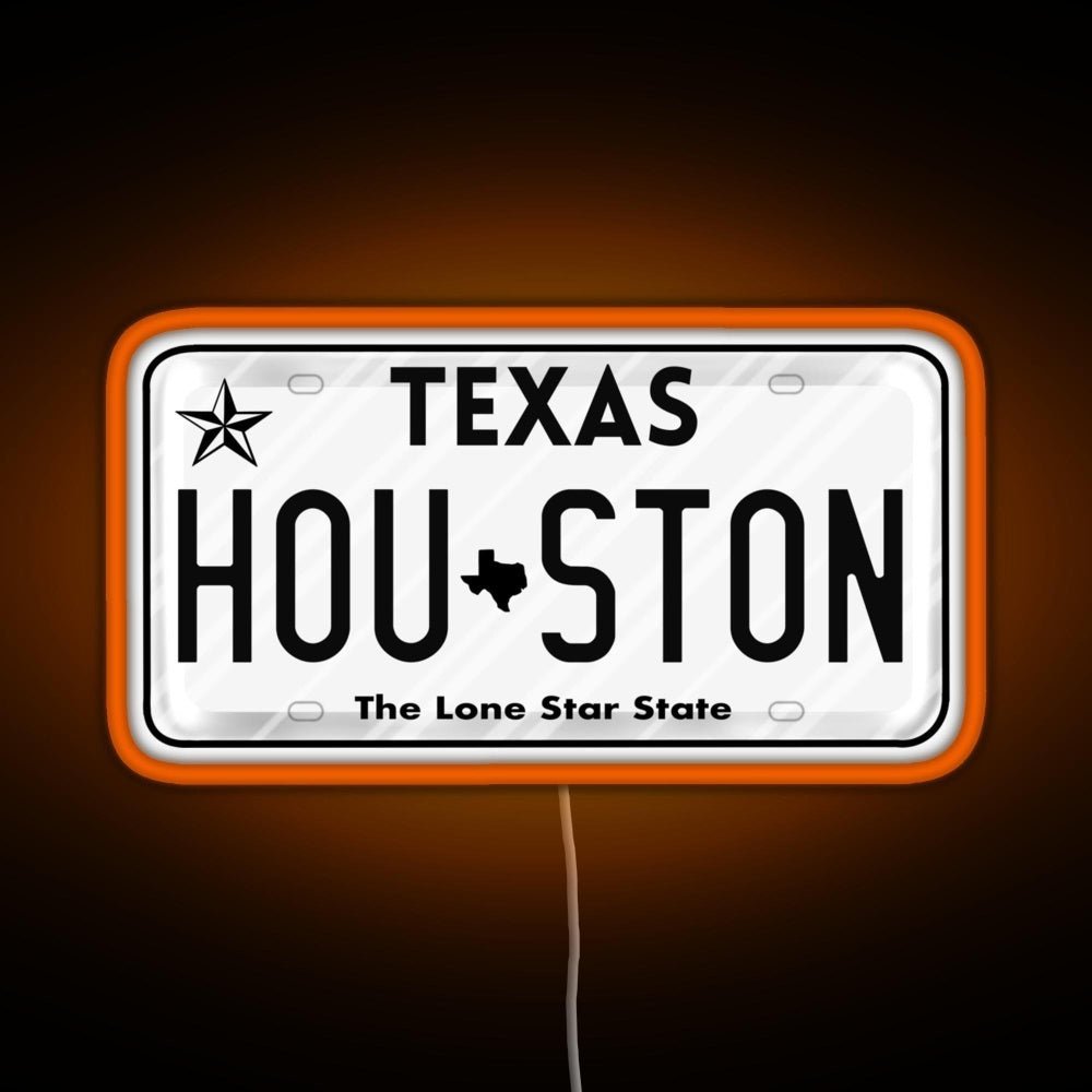 Texas License Plate Rgb Neon Sign - Shineneon