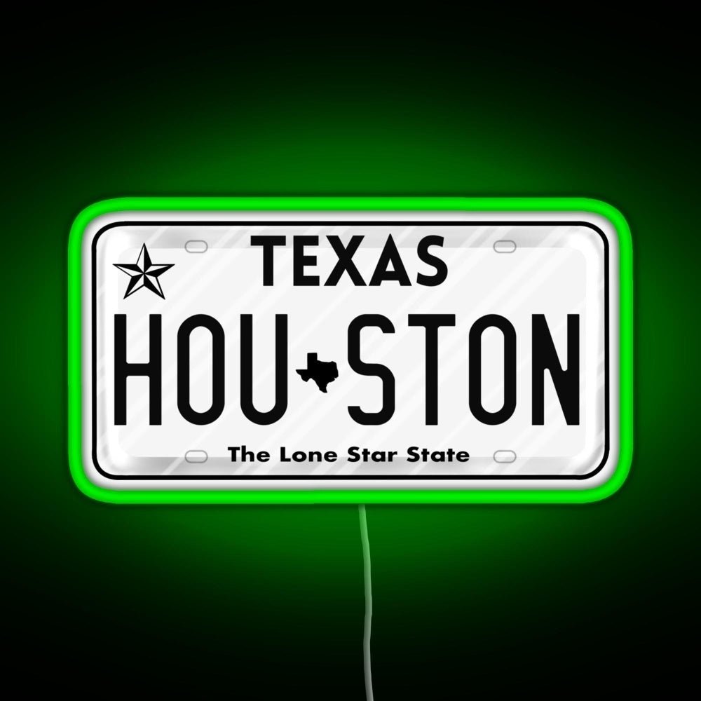 Texas License Plate Rgb Neon Sign - Shineneon
