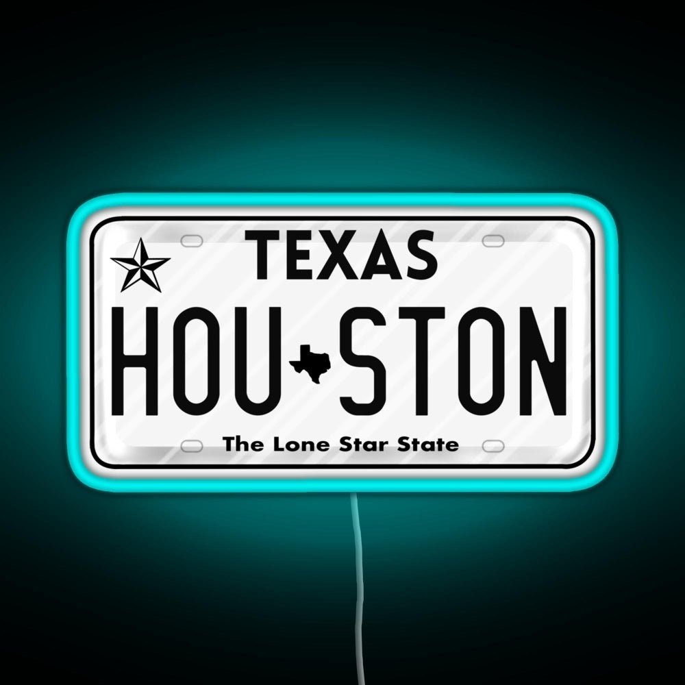 Texas License Plate Rgb Neon Sign - Shineneon