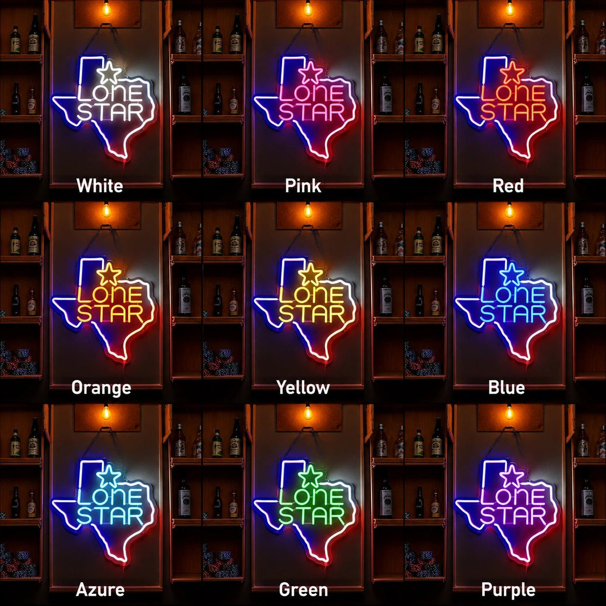 Texas Lone Star LED Neon Sign - Shineneon
