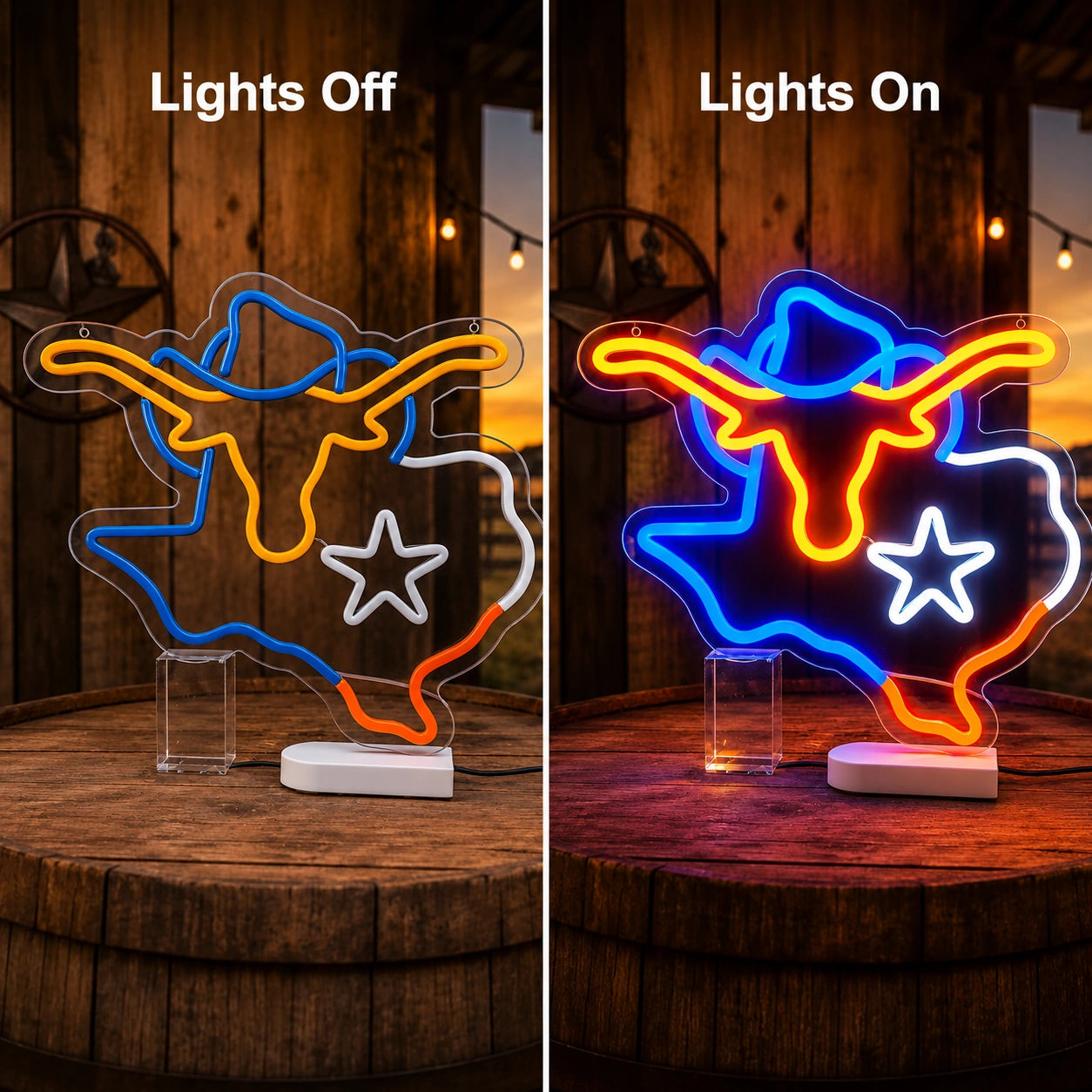 Texas Longhorn LED Neon Sign main product image