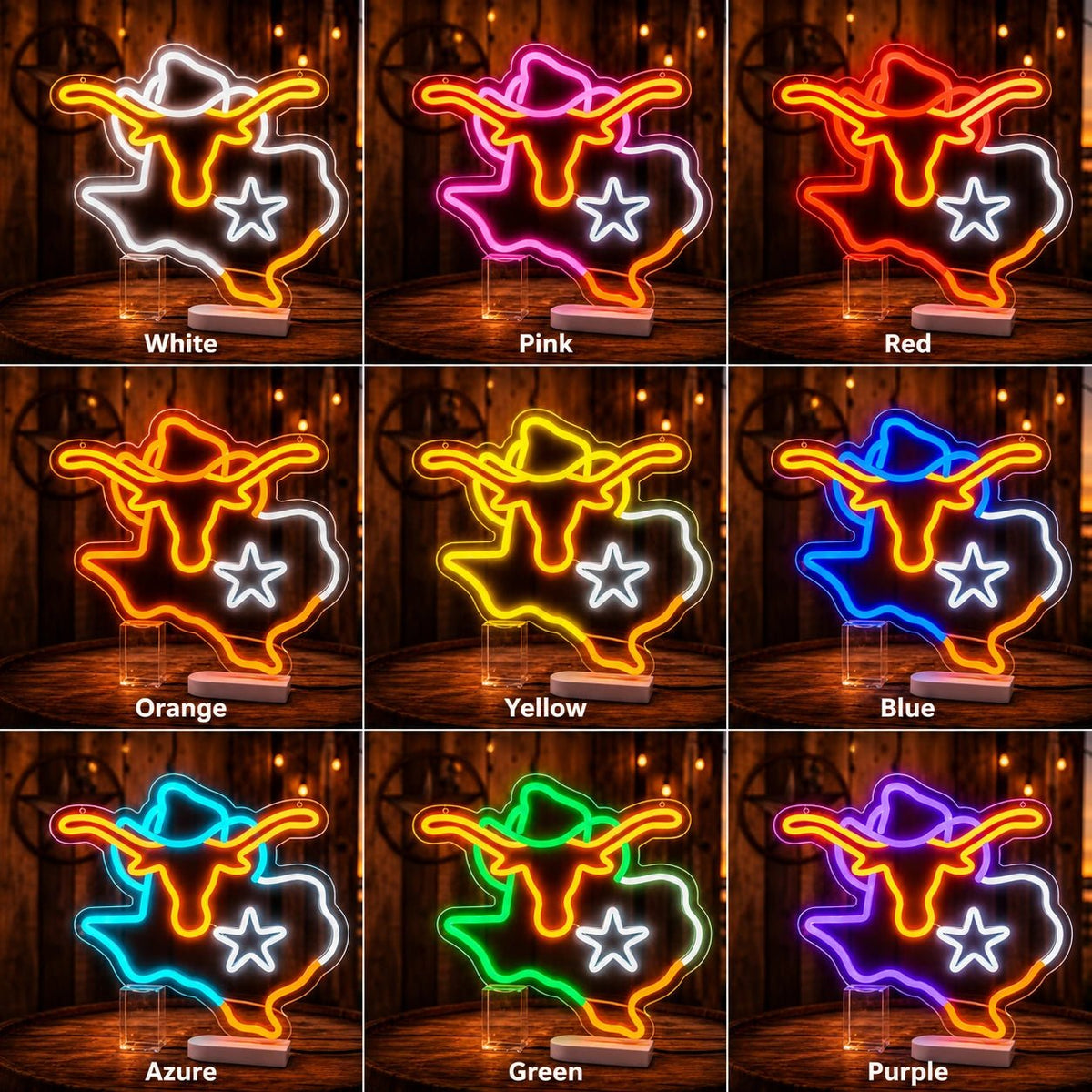 Texas Longhorn LED Neon Sign - Shineneon