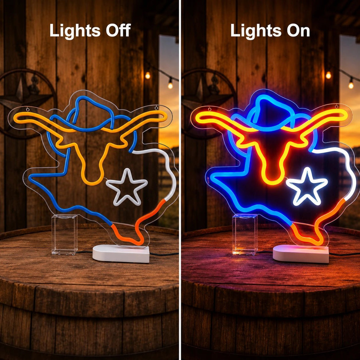 Texas Longhorn LED Neon Sign - Shineneon