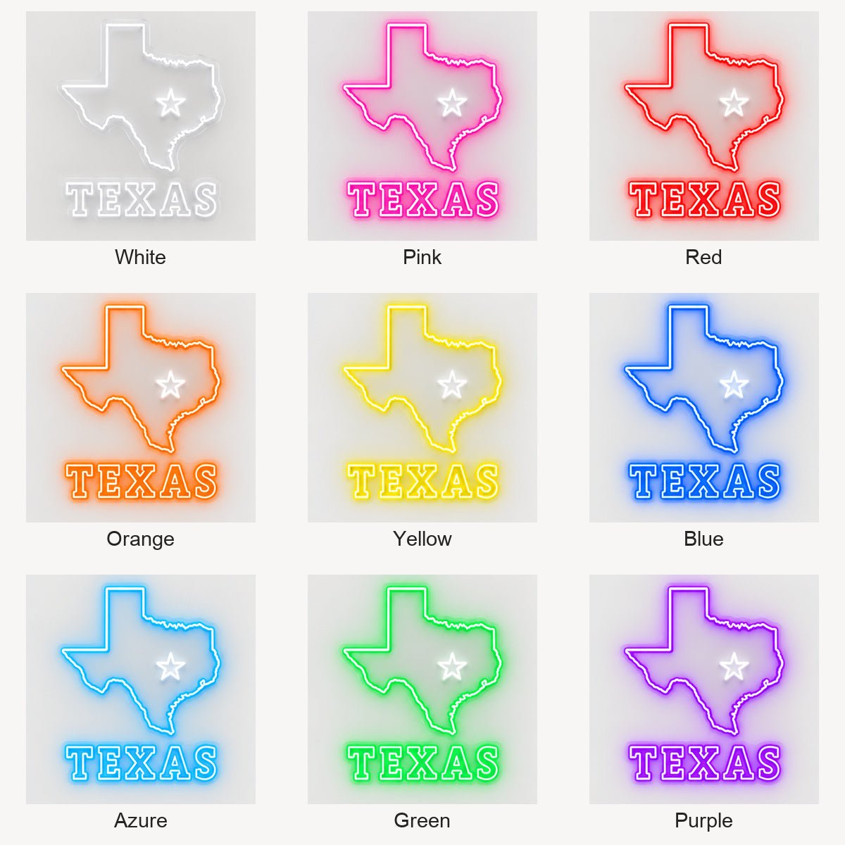 Texas State Map Star Vintage LED Neon Sign Garage Neon Sign - Shineneon