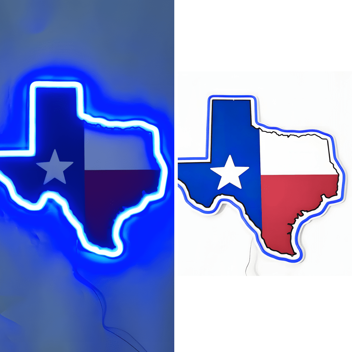 Texas USB LED Neon Sign Lone Star State Wall Light or Texas Pride Decor - Shineneon