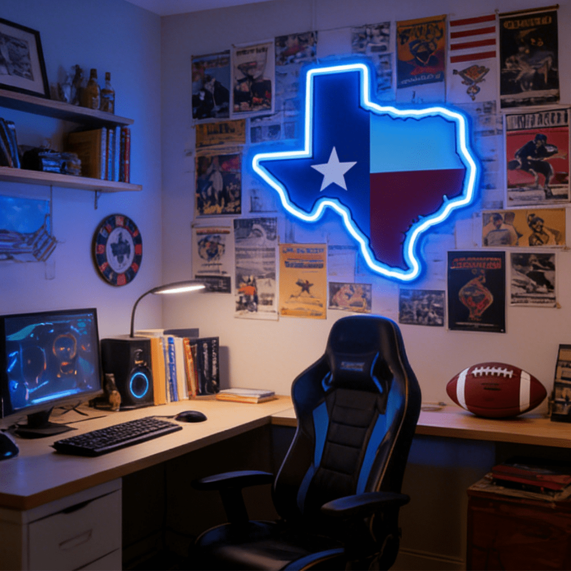 Texas USB LED Neon Sign Lone Star State Wall Light or Texas Pride Decor - Shineneon