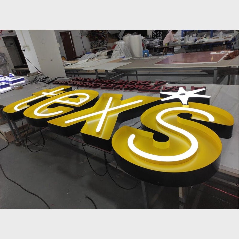 Texs 3D Frontlit And Backlit Channel Letter Led Light Sign - Shineneon