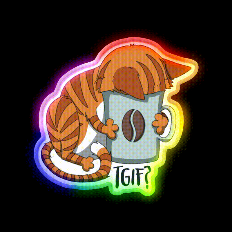 Tgif Cafe Led Neon Sign Espresso Bar Art Rgb Color