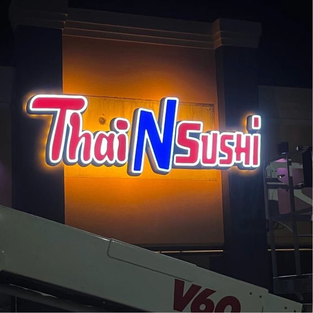 Thainsushi 3D Frontlit And Backlit Channel Letter Led Light Sign - Shineneon