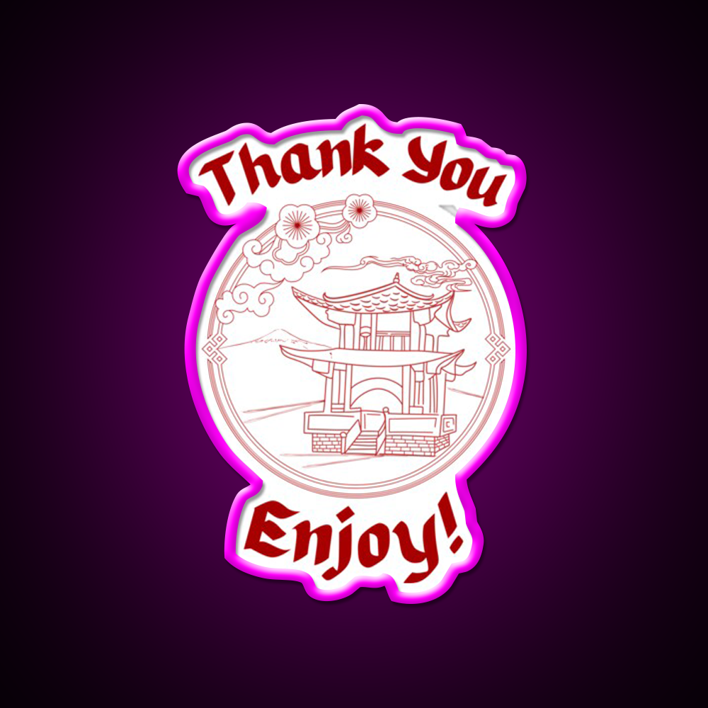Thank You Enjoy Led Neon Sign Chinese Food Rgb Color