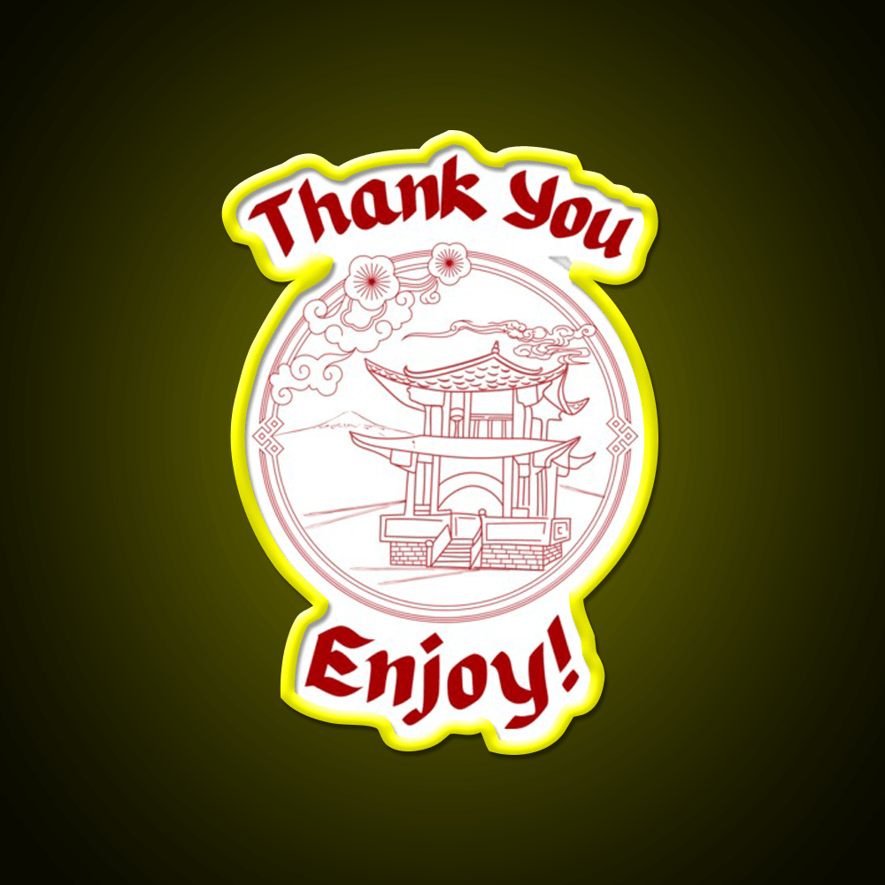 Thank You Enjoy Led Neon Sign Chinese Food Rgb Color - Shineneon